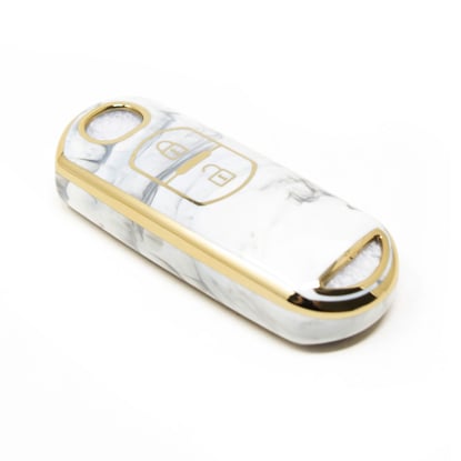 New-Aftermarket-Nano-High-Quality-Marble-Cover-For-Mazda-Remote-Key-2-Buttons-White-Color-MZD-A12J2---Emirates-Keys