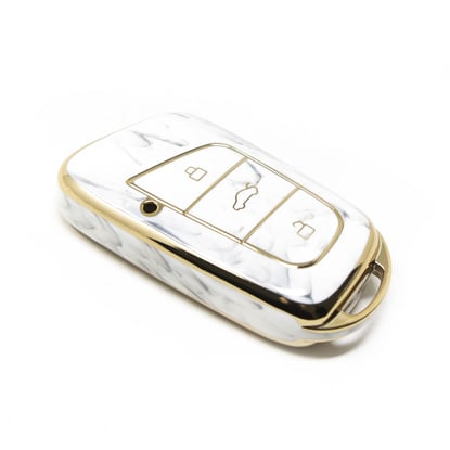 New-Aftermarket-Nano-High-Quality-Marble-Cover-For-Chery-Remote-Key-3-Buttons-White-Color-CR-B12J---Emirates-Keys