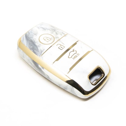 New-Aftermarket-Nano-High-Quality-Marble-Cover-For-Kia-Remote-Key-3-Buttons-White-Color-KIA-A12J---Emirates-Keys
