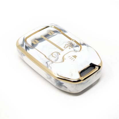 New-Aftermarket-Nano-High-Quality-Marble-Cover-For-GMC-Remote-Key-4+1-Buttons-White-Color-GMC-A12J5A----Emirates-Keys