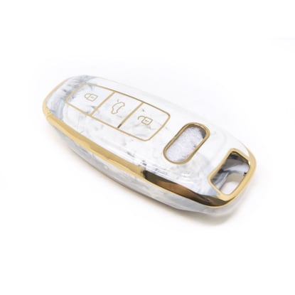 New-Aftermarket-Nano-High-Quality-Marble-Cover-For-Audi-Remote-Key-3-Buttons-White-Color-Audi-D12J---Emirates-Keys