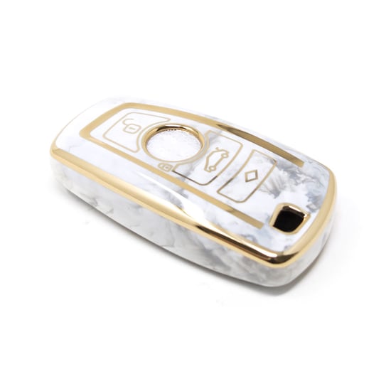 New-Aftermarket-Nano-High-Quality-Marble-Cover-For-BMW-Remote-Key-4-Buttons-White-Color-BMW-A12J---Emirates-Keys