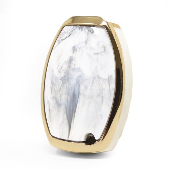 New-Aftermarket-Nano-High-Quality-Marble-Cover-For-Mercedes-Benz-Remote-Key-4-Buttons-White-Color-Benz-A12J---Emirates-Keys