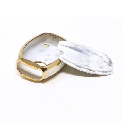 New-Aftermarket-Nano-High-Quality-Marble-Cover-For-Mercedes-Benz-Remote-Key-4-Buttons-White-Color-Benz-A12J---Emirates-Keys