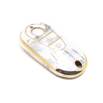 New-Aftermarket-Nano-High-Quality-Marble-Cover-For-Mercedes-Benz-Remote-Key-3-Buttons-White-Color-Benz-C12J---Emirates-Keys