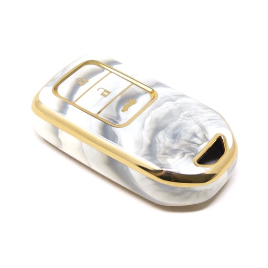 New-Aftermarket-Nano-High-Quality-Marble-Cover-For-Honda-Remote-Key-3-Buttons-White-Color-HD-A12J3A---Emirates-Keys