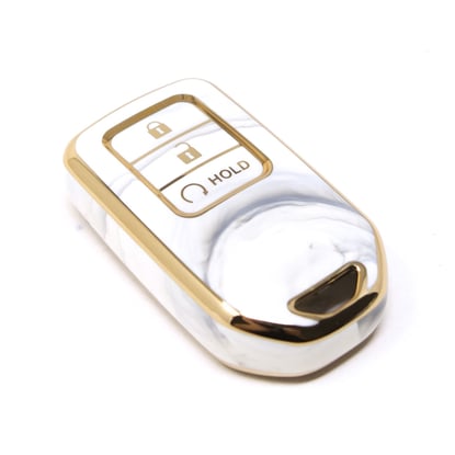 New-Aftermarket-Nano-High-Quality-Marble-Cover-For-Honda-Remote-Key-3-Buttons-White-Color-HD-A12J3B---Emirates-Keys