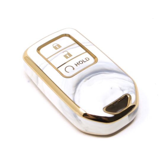 New-Aftermarket-Nano-High-Quality-Marble-Cover-For-Honda-Remote-Key-3-Buttons-White-Color-HD-A12J3B---Emirates-Keys