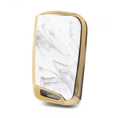 New-Aftermarket-Nano-High-Quality-Marble-Cover-For-Volkswagen-Flip-Remote-Key-3-Buttons-White-Color-VW-B12J---Emirates-Keys