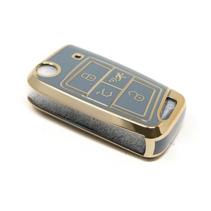 New-Aftermarket-Nano-High-Quality-Cover-For-Volkswagen-Flip-Remote-Key-4-Buttons-Gray-Color-VW-B11J4---Emirates-Keys