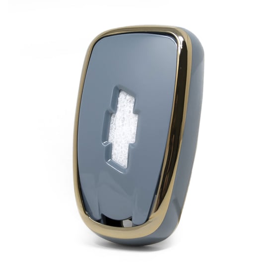 New-Aftermarket-Nano-High-Quality-Cover-For-Chevrolet-Remote-Key-3-Buttons-Gray-Color-CRL-B11J3B---Emirates-Keys