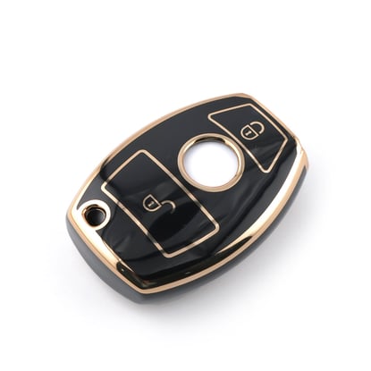 New-Aftermarket-Nano-High-Quality-Cover-For-Mercedes-Benz-Remote-Key-2-Buttons-Black-Color-Benz-A11J2---Emirates-Keys