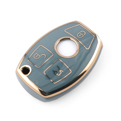 New-Aftermarket-Nano-High-Quality-Cover-For-Mercedes-Benz-Remote-Key-3-Buttons-Gray-Color-Benz-A11J3---Emirates-Keys