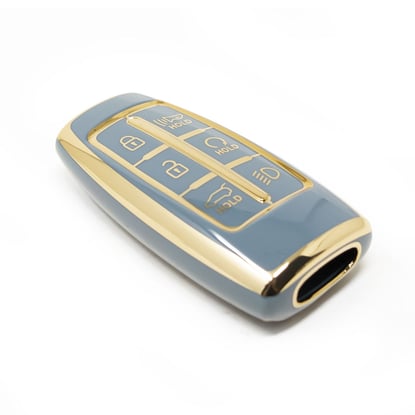 New-Aftermarket-Nano-High-Quality-Cover-For-Hyundai-Genesis-Remote-Key-5+1-Buttons-Gray-Color-HY-I11J6A---Emirates-Keys