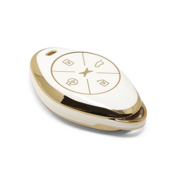 New-Aftermarket-Nano-High-Quality-Cover-For-Xpeng-Remote-Key-4-Buttons-White-Color-XP-B11J---Emirates-Keys