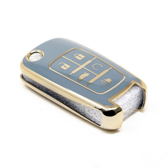 New-Aftermarket-Nano-High-Quality-Cover-For-Chevrolet-Remote-Key-5-Buttons-Gray-Color-CRL-A11J5---Emirates-Keys
