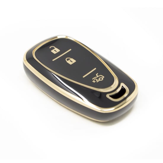 New-Aftermarket-Nano-High-Quality-Cover-For-Chevrolet-Remote-Key-3-Buttons-Black-Color-CRL-B11J3B---Emirates-Keys