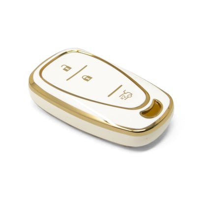 New-Aftermarket-Nano-High-Quality-Cover-For-Chevrolet-Remote-Key-3-Buttons-White-Color-CRL-B11J3B---Emirates-Keys