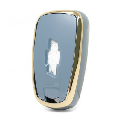 New-Aftermarket-Nano-High-Quality-Cover-For-Chevrolet-Remote-Key-3+1-Buttons-Gray-Color-CRL-B11J4B---Emirates-Keys