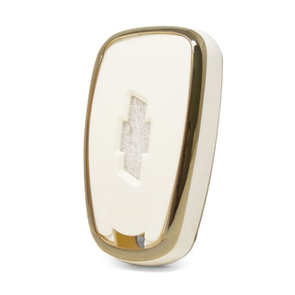 New-Aftermarket-Nano-High-Quality-Cover-For-Chevrolet-Remote-Key-4+1-Buttons-White-Color-CRL-B11J5A---Emirates-Keys