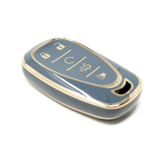 New-Aftermarket-Nano-High-Quality-Cover-For-Chevrolet-Remote-Key-4+1-Buttons-Gray-Color-CRL-B11J5A---Emirates-Keys