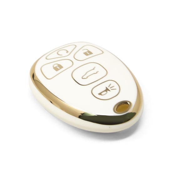 New-Aftermarket-Nano-High-Quality-Cover-For-Chevrolet-Remote-Key-5-Buttons-White-Color-CRL-F11J5---Emirates-Keys