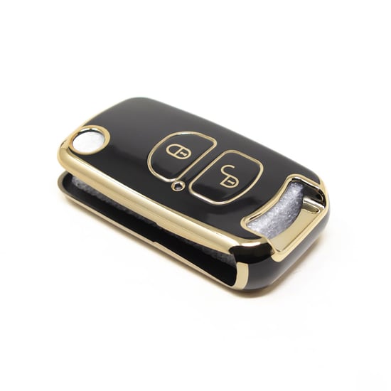 New-Aftermarket-Nano-High-Quality-Cover-For-FAW-Flip-Remote-Key-2-Buttons-Black-Color-FAW-A11J---Emirates-Keys