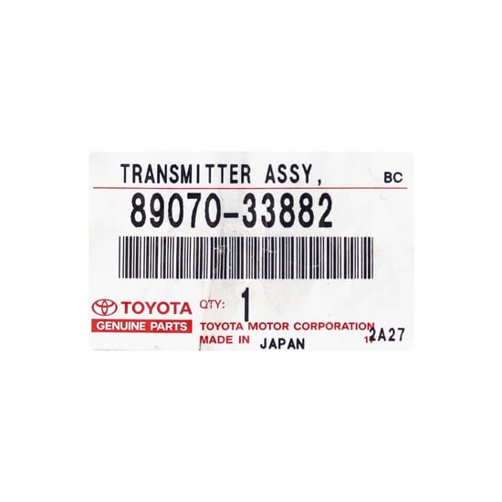 New-Toyota-Camry-2007-2009-Remote-Key-3+1-Buttons-315MHz-4D-Transponder-Manufacturer-Part-Number:-89070-33892----Emirates-Keys