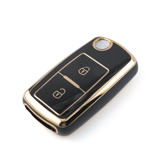 New-Aftermarket-Nano-High-Quality-Cover-For-Volkswagen-Smart-Remote-Key-2-Buttons-Black-Color-VW-A11J2---Emirates-Keys