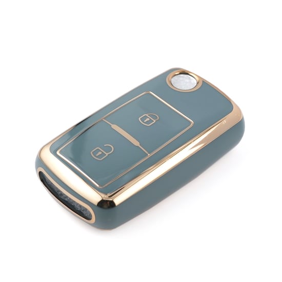 New-Aftermarket-Nano-High-Quality-Cover-For-Volkswagen-Smart-Remote-Key-2-Buttons-Gray-Color-VW-A11J2---Emirates-Keys