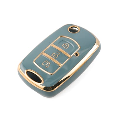 New-Aftermarket-Nano-High-Quality-Cover-For-Dongfeng-Remote-Key-3-Buttons-Gray-Color-DF-E11J---Emirates-Keys