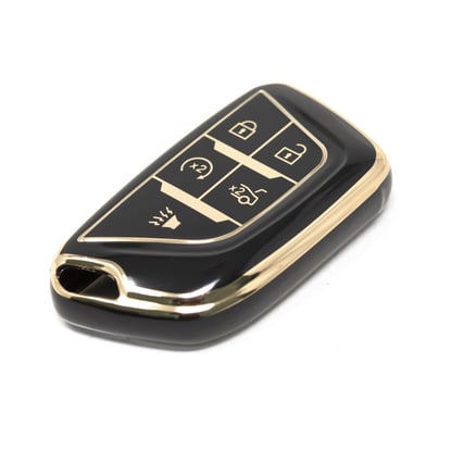 New-Aftermarket-Nano-High-Quality-Cover-For-Cadillac-Remote-Key-4+1-Buttons-Black-Color-CDLC-B11J5---Emirates-Keys