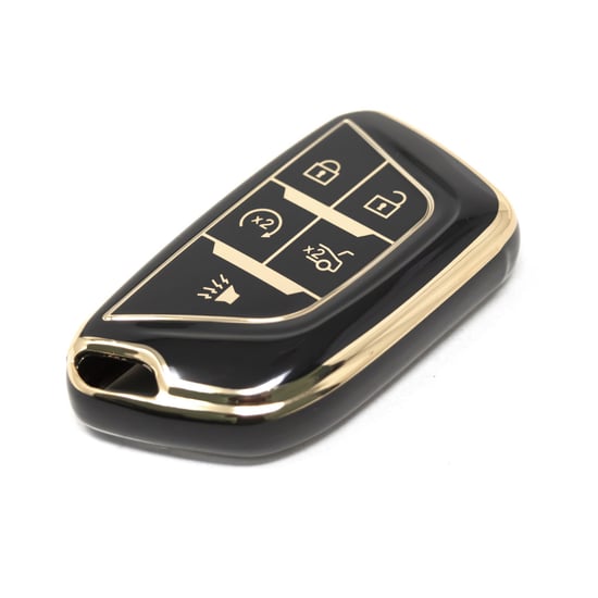 New-Aftermarket-Nano-High-Quality-Cover-For-Cadillac-Remote-Key-4+1-Buttons-Black-Color-CDLC-B11J5---Emirates-Keys