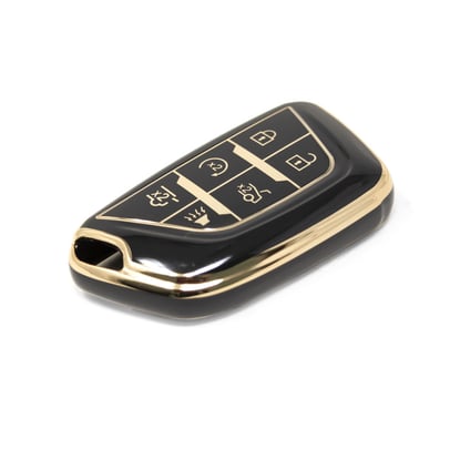 New-Aftermarket-Nano-High-Quality-Cover-For-Cadillac-Remote-Key-5+1-Buttons-Black-Color-CDLC-B11J6---Emirates-Keys