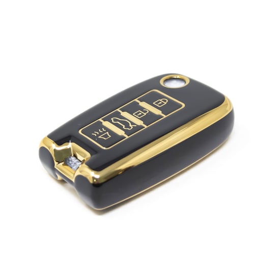New-Aftermarket-Nano-High-Quality-Cover-For-Venucia-Flip-Remote-Key-4-Buttons-Black-Color-VNC-D11J---Emirates-Keys