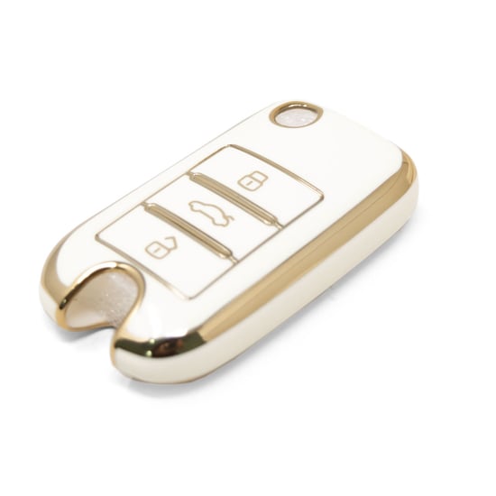 New-Aftermarket-Nano-High-Quality-Cover-For-Roewe-Flip-Remote-Key-3-Buttons-White-Color-RW-A11J---Emirates-Keys