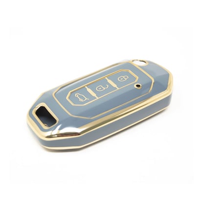 New-Aftermarket-Nano-High-Quality-Cover-For-Ford-Flip-Remote-Key-3-Buttons-Gray-Color-Ford-I11J---Emirates-Keys