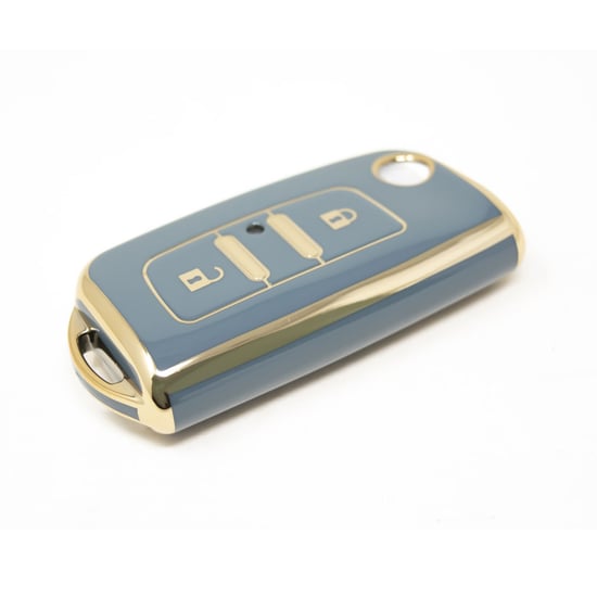 New-Aftermarket-Nano-High-Quality-Cover-For-Foton-Flip-Remote-Key-2-Buttons-Gray-Color-FT-A11J---Emirates-Keys