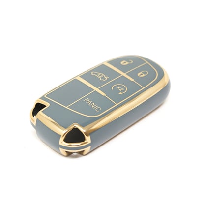 New-Aftermarket-Nano-High-Quality-Cover-For-Jeep-Remote-Key-4+1-Buttons-Gray-Color-Jeep-B11J5---Emirates-Keys