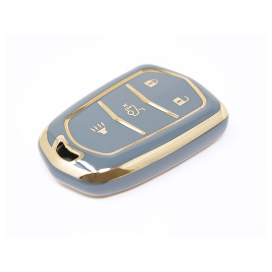 New-Aftermarket-Nano-High-Quality-Cover-For-Cadillac-Remote-Key-3+1-Buttons-Gray-Color-CDLC-A11J4---Emirates-Keys