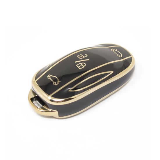 New-Aftermarket-Nano-High-Quality-Cover-For-Tesla-Remote-Key-3-Buttons-Black-Color-TSL-A11J---Emirates-Keys
