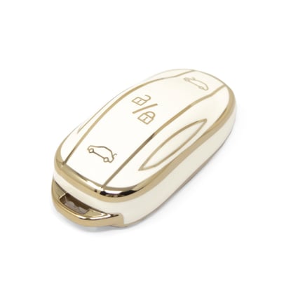 New-Aftermarket-Nano-High-Quality-Cover-For-Tesla-Remote-Key-3-Buttons-White--Color-TSL-A11J---Emirates-Keys