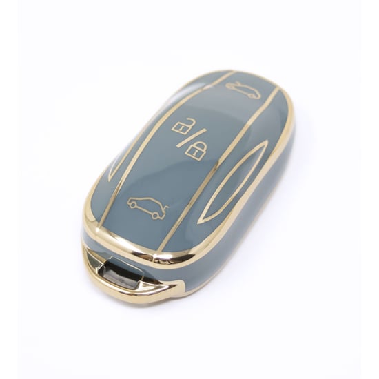 New-Aftermarket-Nano-High-Quality-Cover-For-Tesla-Remote-Key-3-Buttons-Gray-Color-TSL-A11J---Emirates-Keys