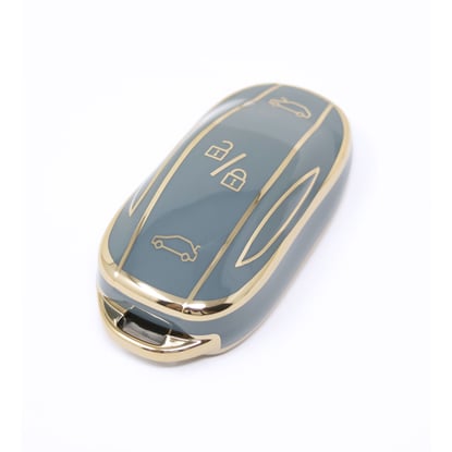 New-Aftermarket-Nano-High-Quality-Cover-For-Tesla-Remote-Key-3-Buttons-Gray-Color-TSL-C11J---Emirates-Keys