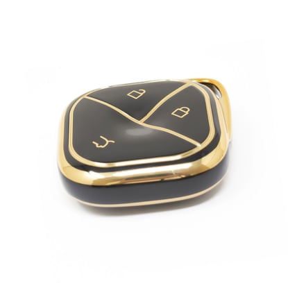 New-Aftermarket-Nano-High-Quality-Cover-For-Wuling-Smart-Remote-Key-3-Buttons-Black-Color-WL-E11J---Emirates-Keys
