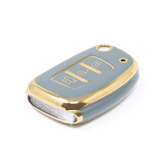 New-Aftermarket-Nano-High-Quality-Cover-For-Hyundai-Flip-Remote-Key-3-Buttons-Gray-Color-HY-F11J3A---Emirates-Keys