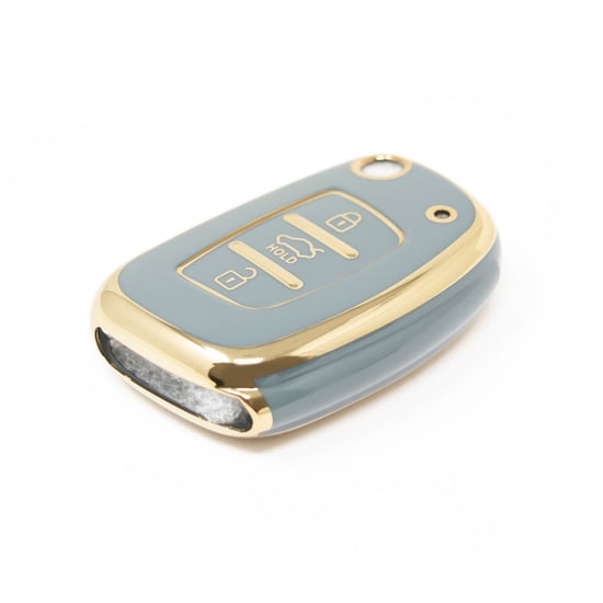 New-Aftermarket-Nano-High-Quality-Cover-For-Hyundai-Flip-Remote-Key-3-Buttons-Gray-Color-HY-F11J3B---Emirates-Keys