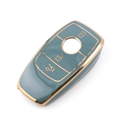 New-Aftermarket-Nano-High-Quality-Cover-For-Mercedes-E-Series-Remote-Key-3-Buttons-Gray-Color-Benz-B11J3---Emirates-Keys