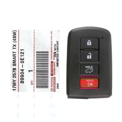 New-Toyota-Highlander-2014-2019-Genuine-OEM-Smart-Key-4-Buttons-315MHz-89904-0E121-899040E121---89904-60J50-8990460J50---FCCID:-HYQ14FBA