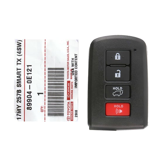 New-Toyota-Highlander-2014-2019-Genuine-OEM-Smart-Key-4-Buttons-315MHz-89904-0E121-899040E121---89904-60J50-8990460J50---FCCID:-HYQ14FBA